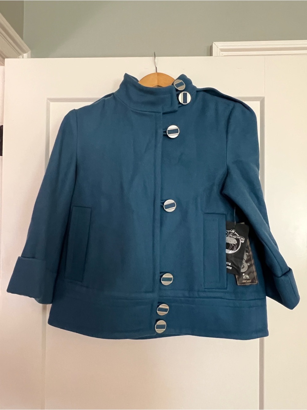 L.A.M.B. Teal Blue wool jacket